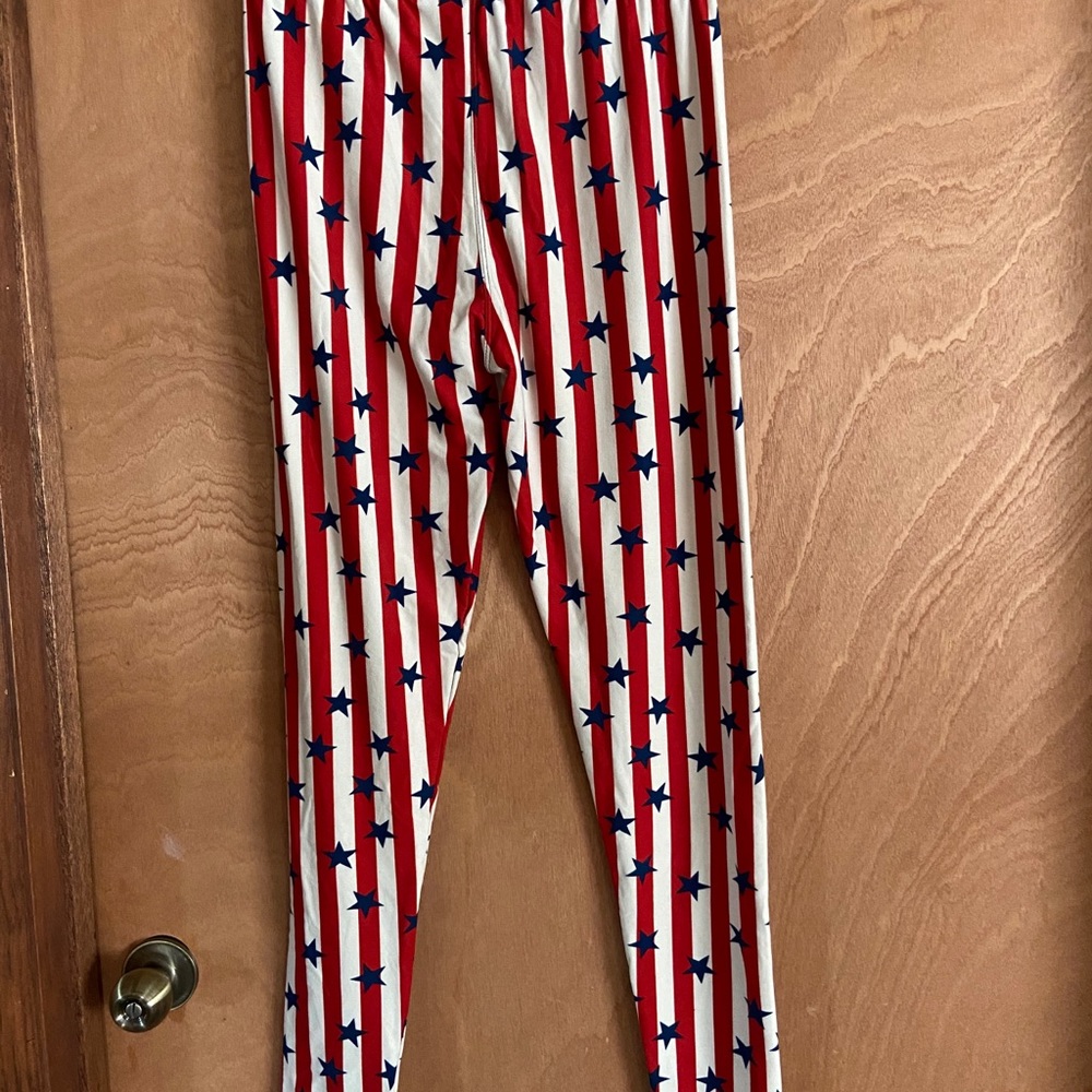 Leggings, plus size, NWOT, patriotic